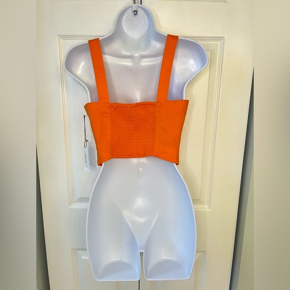 Jason Wu Cropped Orange Cotton-Blend Tank, size S, NWT! - Picture 3 of 9